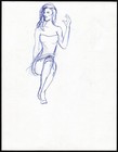 Craig Kemplin Original Sketch Drawing Art Female Subject 8 5  X 10 5  Aa17