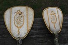 Vintage Gold Tone Floral Vanity Set Mirror And Brush 1940   s
