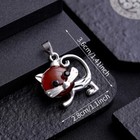 1pc Mini Cat Bowknot Crystal Pendant Chakra Quartz Gemstone Reiki Healing Gift