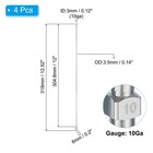 4pcs 10gax12  Blunt Dispensing Needle Tips Stainless Steel Silver