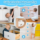 10 Pack Magnetic Cabinet Locks For Child Safety  Drawer Locks Baby Proofing  Mag