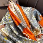 14 Momme Silk Twill Square Shawl 180x90cm Printed Wrap Scarf Bandana For Women