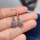 Round Cut Lab Created Diamond Women s Stud  Earrings 14k Rose Gold Plated