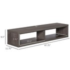 Wall Mount Media Console Floating Tv Stand Entertainment Center Unit Dark Grey