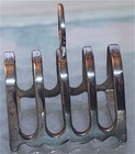 Vtg Traditional Toast Rack Silverplated 4-slice Victorian Unmarked 3 3 4  Long