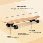 Bamboo Carbon Fiber Longboard Skateboard- 46  X 9 5   Kicktails   Tricks