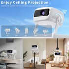 4k Projector W 360   Stand 45000lms 1080p Hd 3d 5g Wifi Bt Home Theater Hdmi Usb