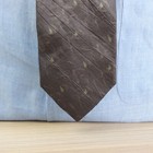 Suit Dress Tie Brown Taupe Wavy Art Textured Silk Necktie Classic Neckwear Teon