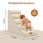 Dog Stairs For High Beds  Extra Tall 24 5  5-step Pet Steps For Medium   Smal   
