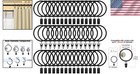 100-piece  Metal Curtain Rings With Clips - Supports Up To 3 Pounds