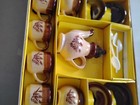 Vtg Chilton-globe 16 Pc Children s  Dishes Tea Set   1970 s Stoneware W Box Nos