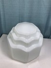 Vintage Art Deco Milk Glass Light Shade Skyscrapper Wedding Cake Pendant Shade