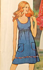 Vintage Simplicity 9776 How To Sew Misses Sz  16 Jumper dress blouse  year 1971 