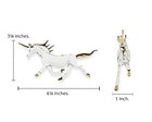 6    Clear Gold Running Unicorn Figurine Mythical Creature Miniature Animal