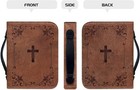Retro Cross Bible Cover Case For Women Xl Pu Leather Bible Bag
