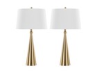 Set Of 2 Lumisource Cone Table Lamp 30  Gold Metal Modern Bedroom
