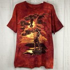 Vintage 90s Native American Eagle Graphic T Shirt Size L Art Nature Tribal Aop