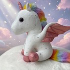 Unicorn Plush Toy Soft Stuffed Animal Kids Gift Pink White Cute
