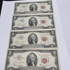 1957-a Dollar Silver Certificate Note Bill  2 Two Dollar Bill 1963 Red Seal 