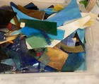 Vintage   Antique Mosaic Stained Glass 10 Lbs Scrap Random Blend
