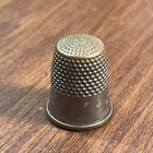 Vtg Brass Sewing Thimble Dimpled Texture Traditional Sewing Notion Size 9