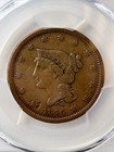 1840 Braided Hair Large Cent Pcgs Vf Details Small Date