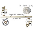 29  Go Kart Rear Live Axle Kit Front Steering Shaft 6  Wheels For Quad Trike Atv
