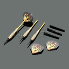 Golden Coated Brass Barrel Plastic Soft Tip Darts Set With Case Fire Flights 18g