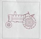 Jack Dempsey Stamped White Quilt Blocks 9 x9  12 pkg Tractor  733-290