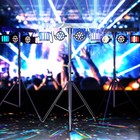 Complete Professional 4-par Stage Leds Lights Dj Band Party Dmx System   Stand