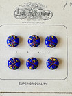 Lot Of Vintage Hand Painted Glass Buttons La Mode On Cards Nos