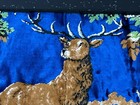 Vintage Tapestry Deer Family Wall Hanging Rug 39  X 20  Velour Velvet Italy