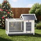 Outdoor 2-story Chicken Coop Chickens Wooden Hen Rabbit House Poultry Pet Hutch
