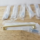 6 Pack Brushed Gold 8 Inch Hole Centers Kitchen Cabinet Pulls