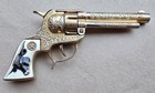 Hubley Texan Deluxe Gold Plated Toy Cap Gun Diecast 1950s