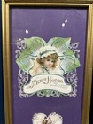 1908 Embossed Die-cut Calendar    merry Hours      Scraps     Framed Victorian