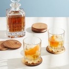 8 Pack Acacia Wood Coasters For Coffee Table  Wooden Coasters For Drinks  4 In 