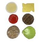 Vtg Ceramic Cheeseburger Stackable Trivet Coaster Set 6-piece 7    Kitchen D  cor