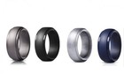 4 Pack Silicone Wedding Rings For Men Women Rubber Bands Gym Work Sport