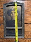 Antique Ww1 Memorial Plaque Us Army Officer Photo Glass   Metal Joseph Cirino
