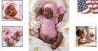 Lifelike Reborn Baby Dolls Black - 18-inch Realistic American Newborn Real Li   
