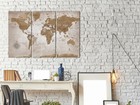 World Map Canvas Print Framed Wall Art Picture Image K-a-0106-b-e