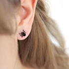 Cute Small Black Spider Stud Earrings - Halloween  Goth  Emo  Vampire  Steampunk