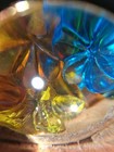 Kaleidoscope Brass   Wood W Base Stand Vivid Colorful Vintage Excellent Cond 7 