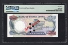 Sierra Leone 10 Leones 1-7-1980 P8as Specimen Uncirculated Graded 67