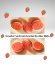 Strawberries   Cream Scented Soy Wax Cookie Wax Melts  6 Pack 1 6oz
