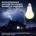 2 Pack Emergency Led Bulbs Rechargeable Battery Backup 9w A19 900lm Warm White