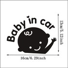 2-pack White Reflective Baby On Board Car Stickers  5 12x6 3 Inch Color  White