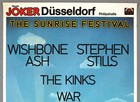 Kinks Stephen Stills Wishbone Ash War Rare Vintage Original 1976 Concert Poster