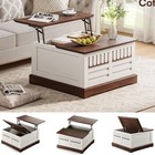 Luxury Square Flip Lift Top Coffee Table End Table Bed Side Table Living Room